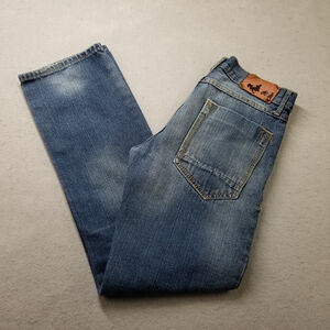 CJ Black Jeans Mens Size 30X32 Blue Denim Straight Loose Holes Cotton